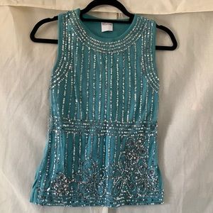 Valentino Red sequin embellished top